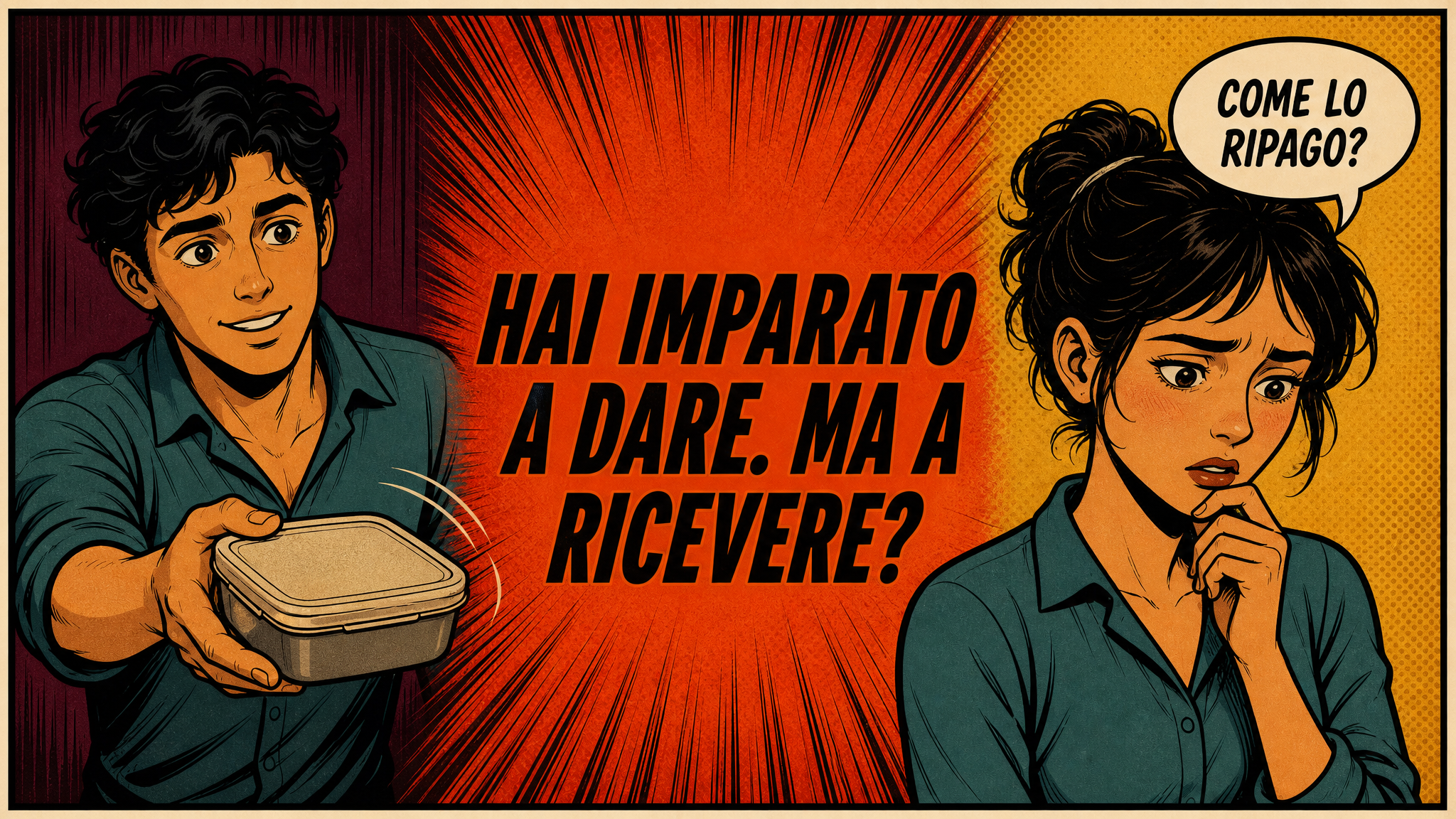 Ti hanno insegnato a dare. E a ricevere?
